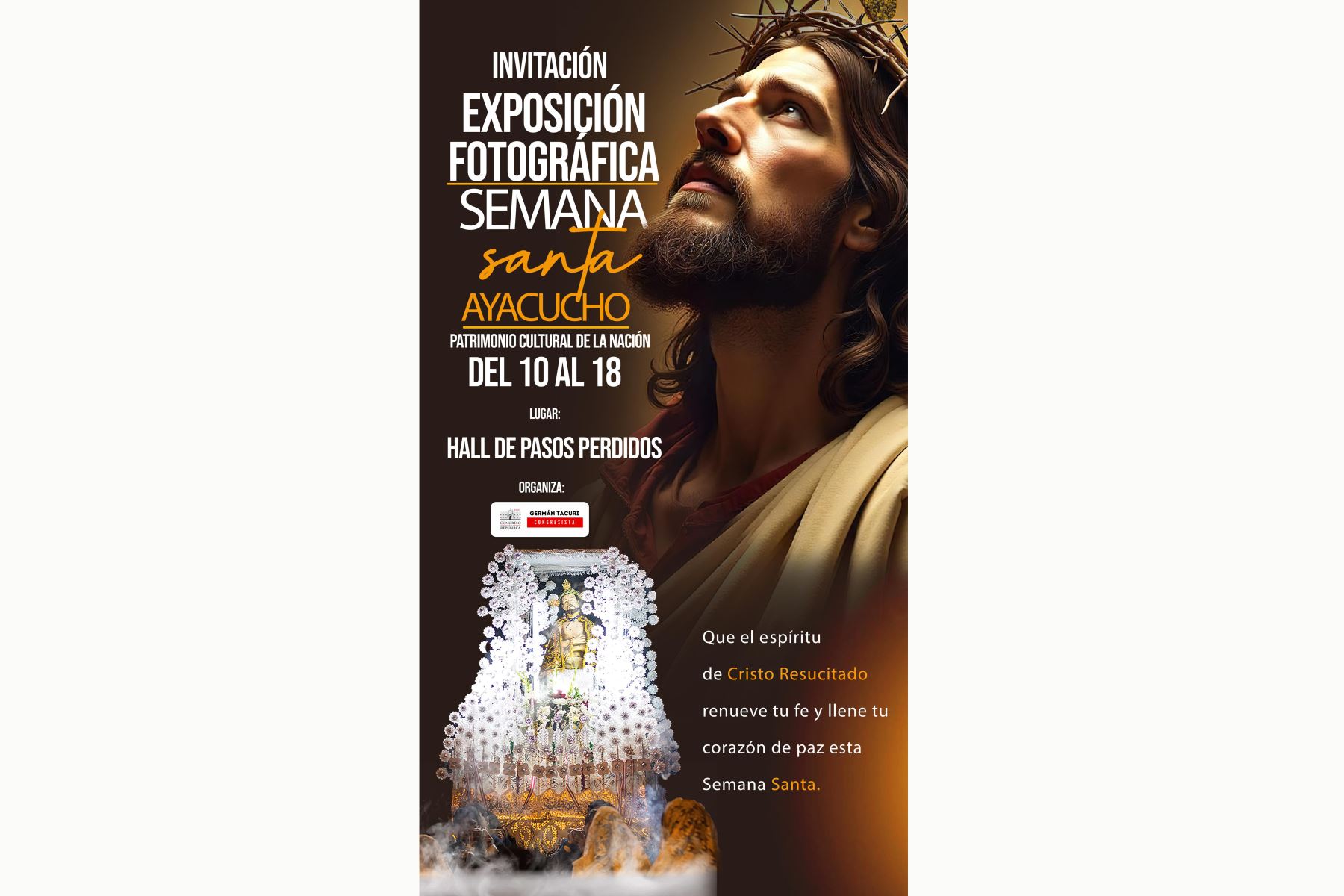 «Semana Santa Ayacuchana»: Exposición fotográfica es presentada en el Congreso